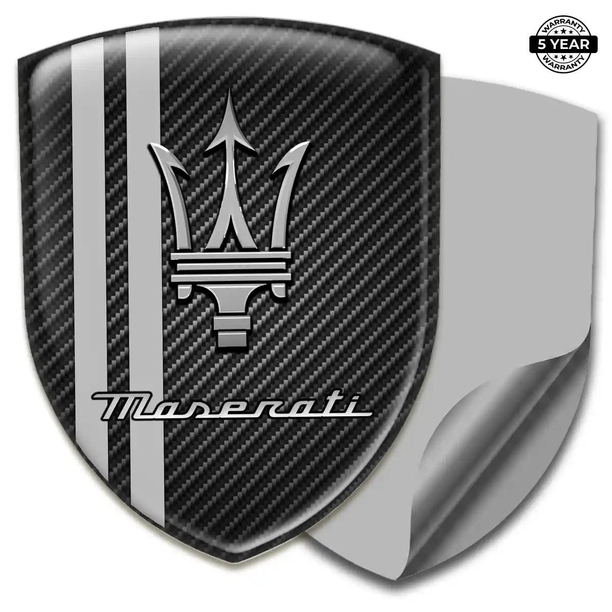 Maserati Automotive Logo Sticker Sleek Style