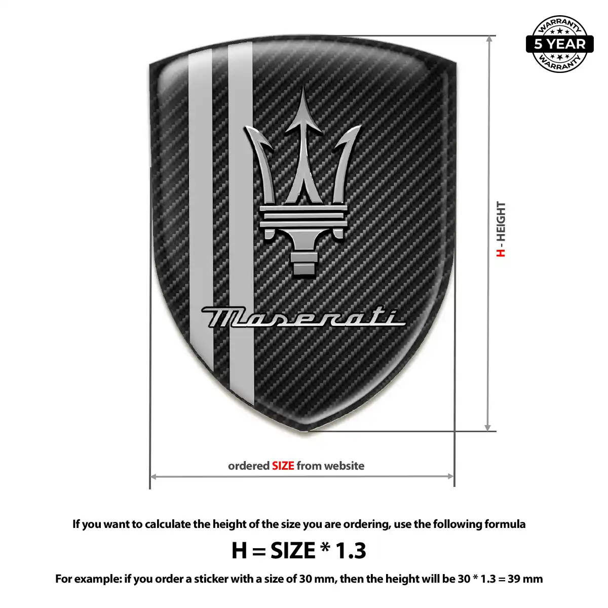 Maserati Automotive Logo Sticker Sleek Style