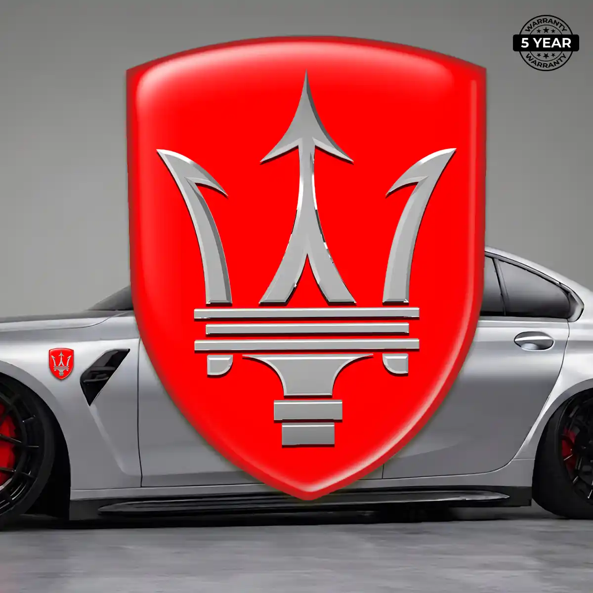 Maserati Automotive Logo Sticker Superior Craft