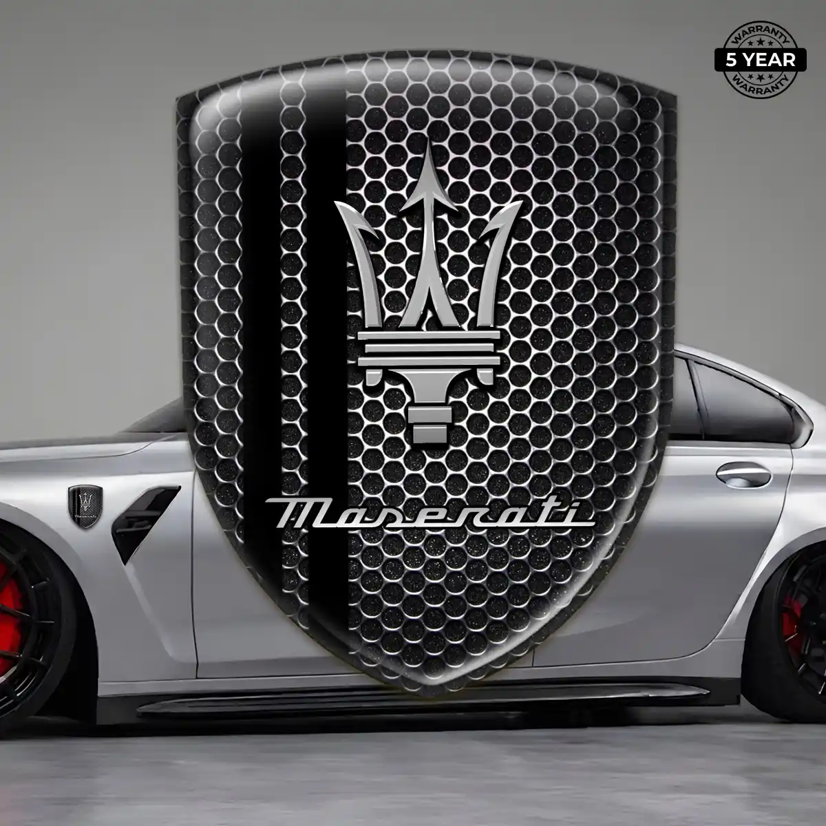 Maserati Automotive Resin Decal Refined Design