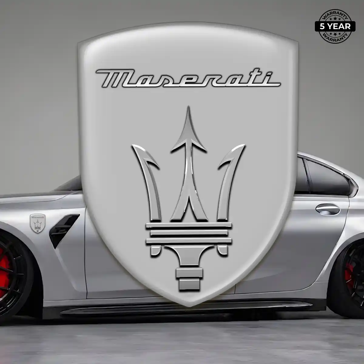 Maserati Automotive Resin Decal Sleek Style