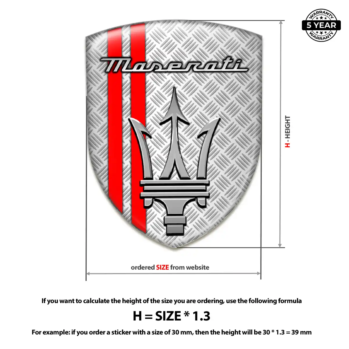 Maserati Automotive Resin Decal Superior Craft
