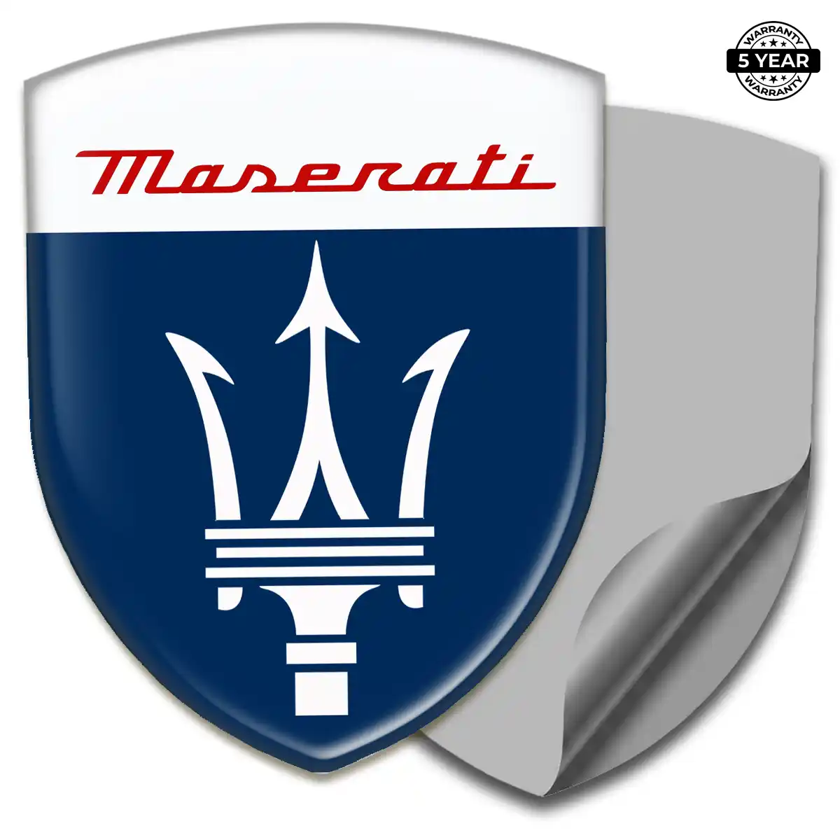 Maserati Car Badge Sticker Refined Design