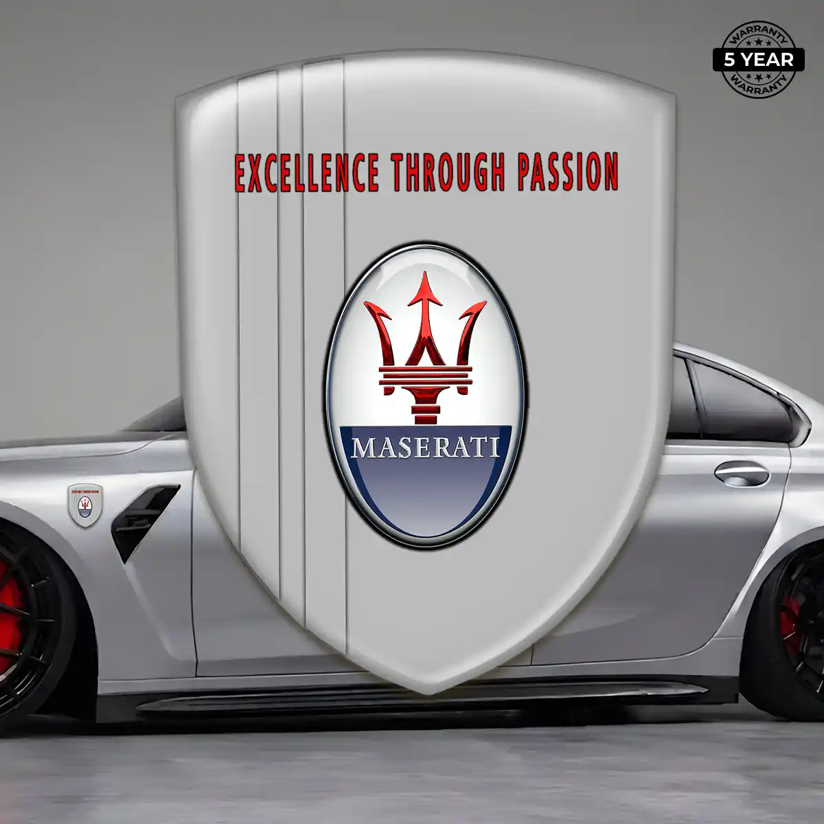 Maserati Car Badge Sticker Sleek Style