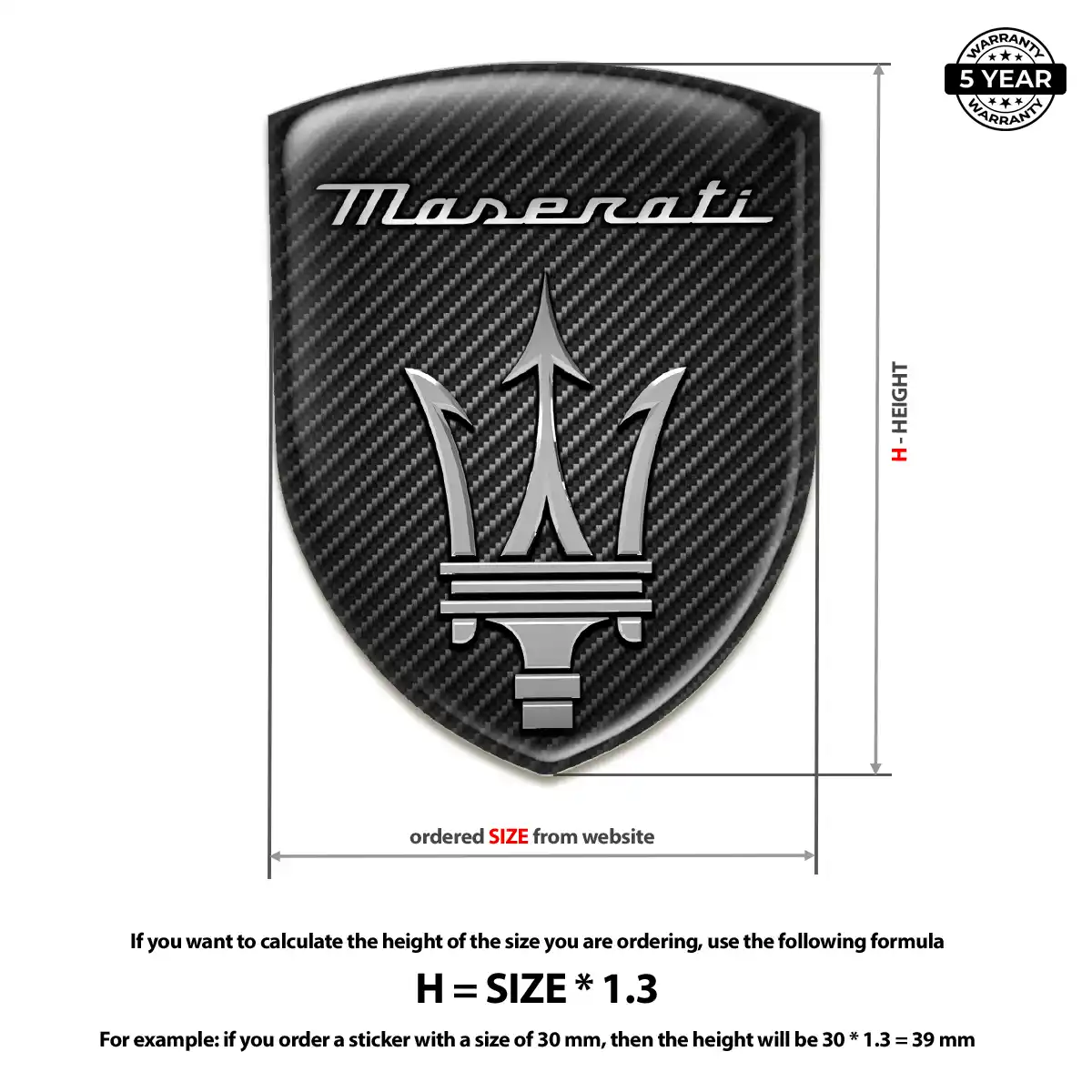 Maserati Car Emblem Decal Refined Design