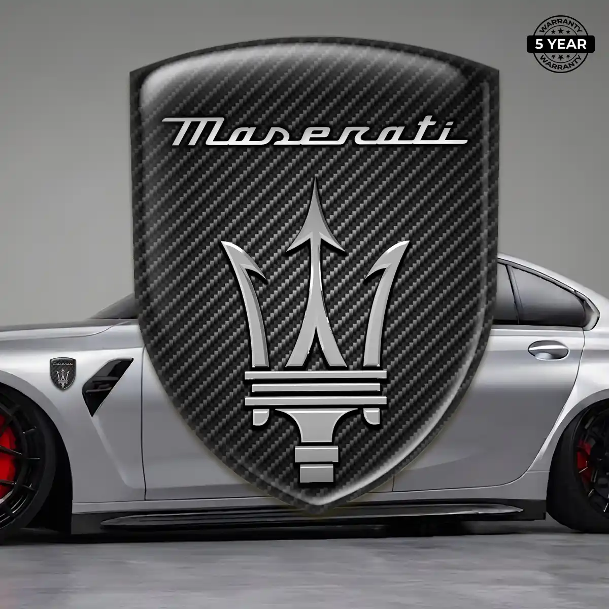 Maserati Car Emblem Decal Refined Design