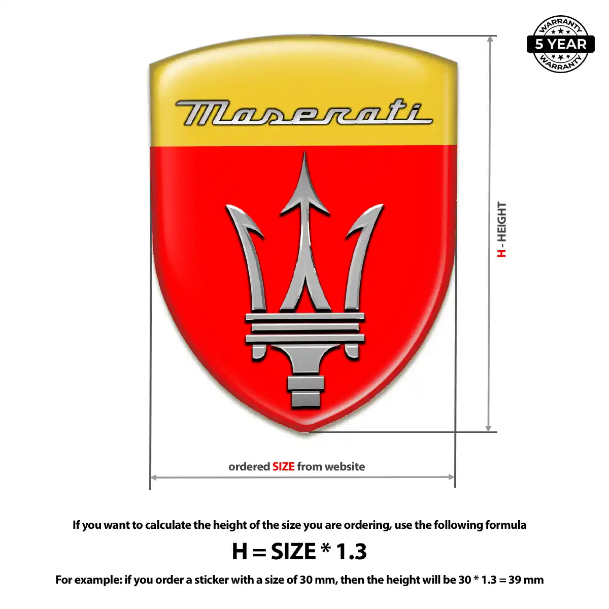 Maserati Car Emblem Decal Sleek Style