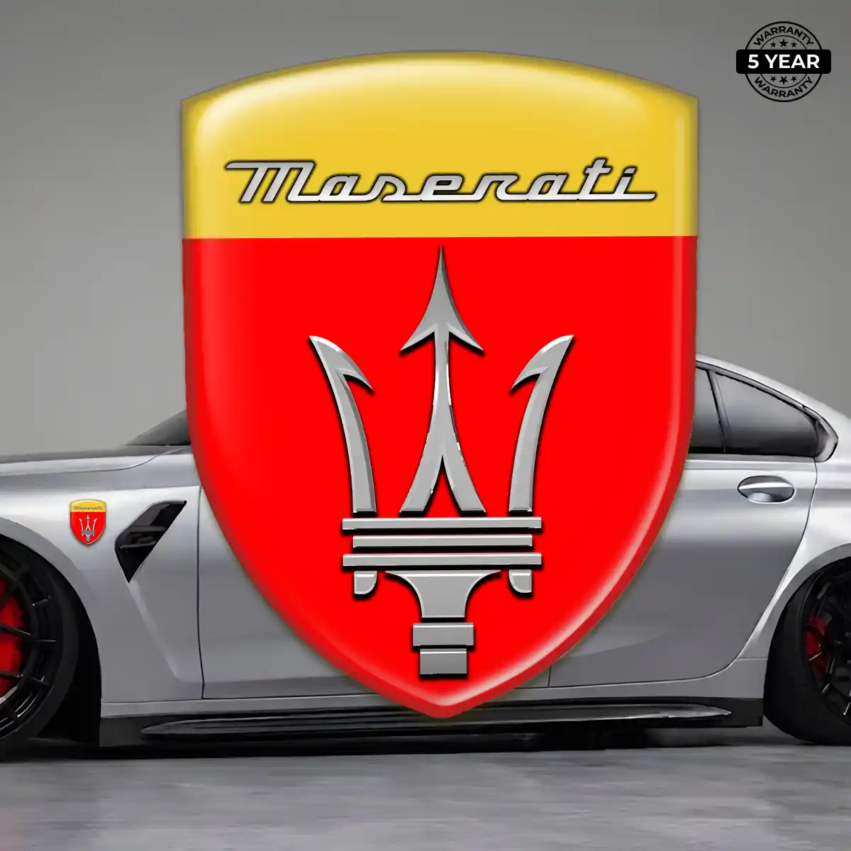 Maserati Car Emblem Decal Sleek Style