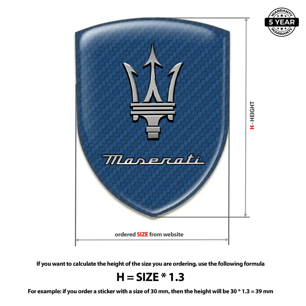 Maserati Car Emblem Decal Superior Craft