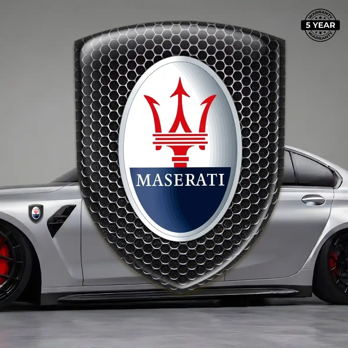 Maserati Car Emblem Overlay Elite Finish