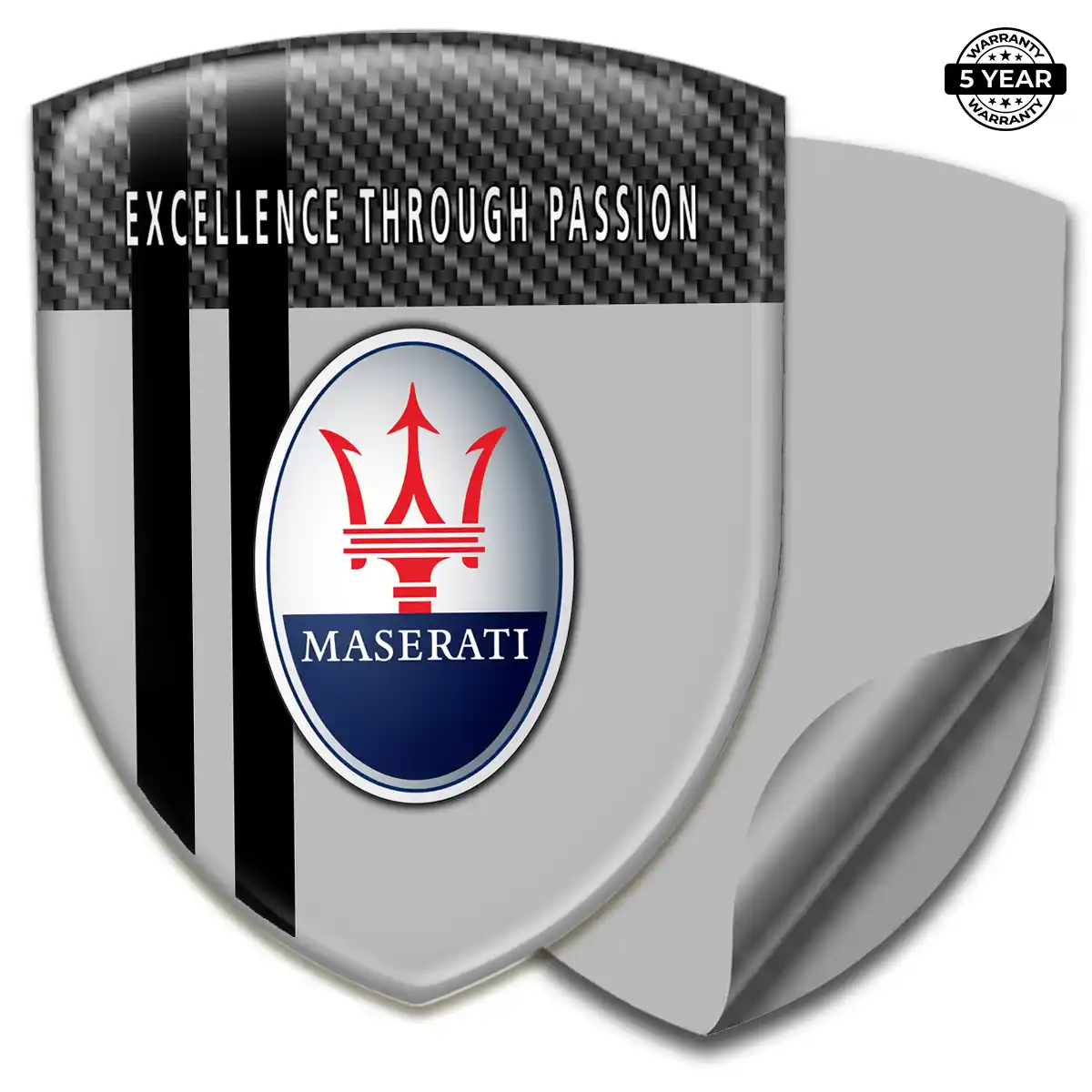 Maserati Car Emblem Overlay Refined Design