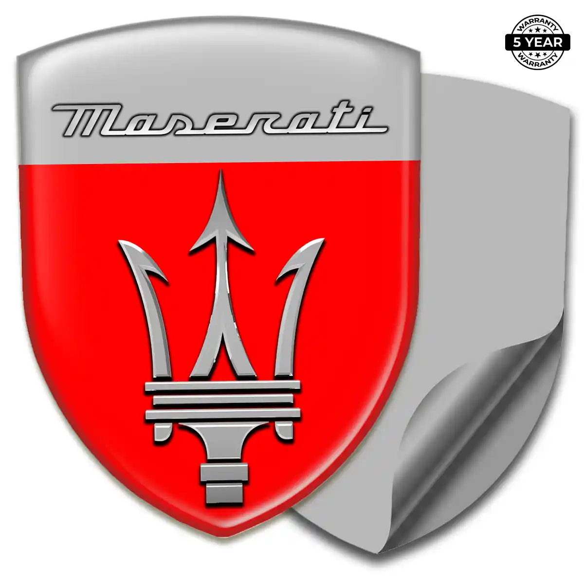 Maserati Car Emblem Overlay Sleek Style