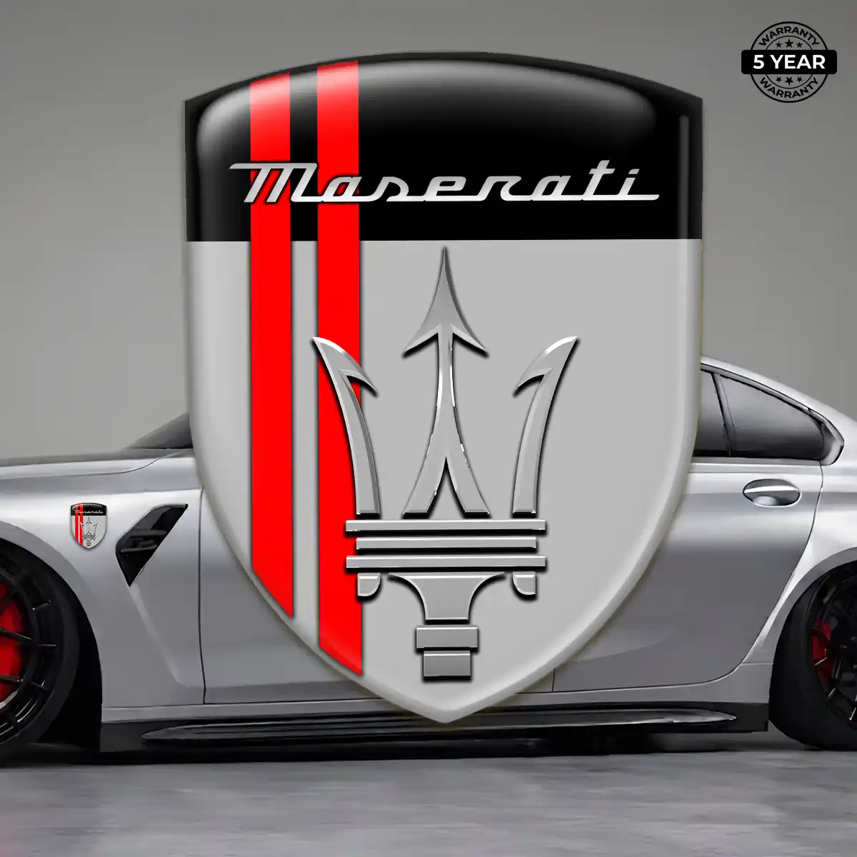 Maserati Car Emblem Sticker Elite Finish