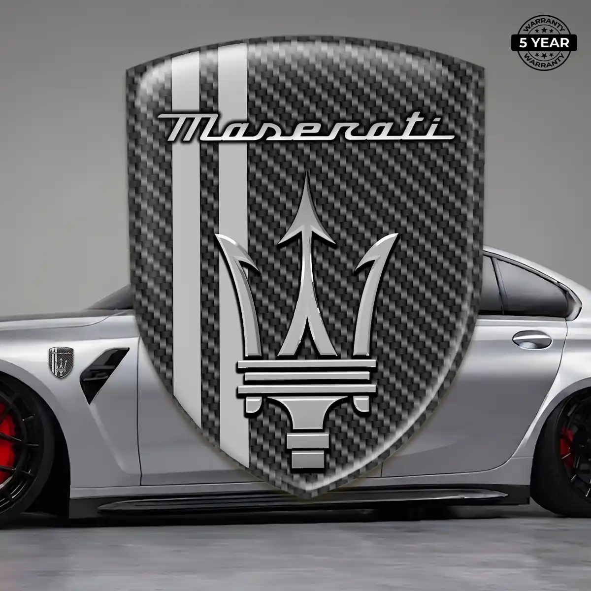 Maserati Car Emblem Sticker Refined Design
