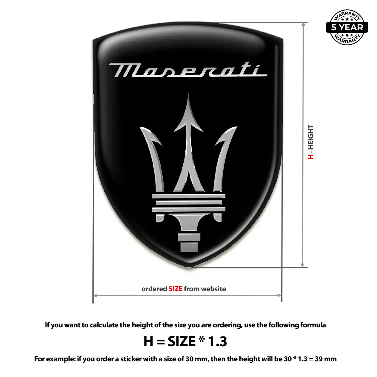 Maserati Car Emblem Sticker Sleek Style