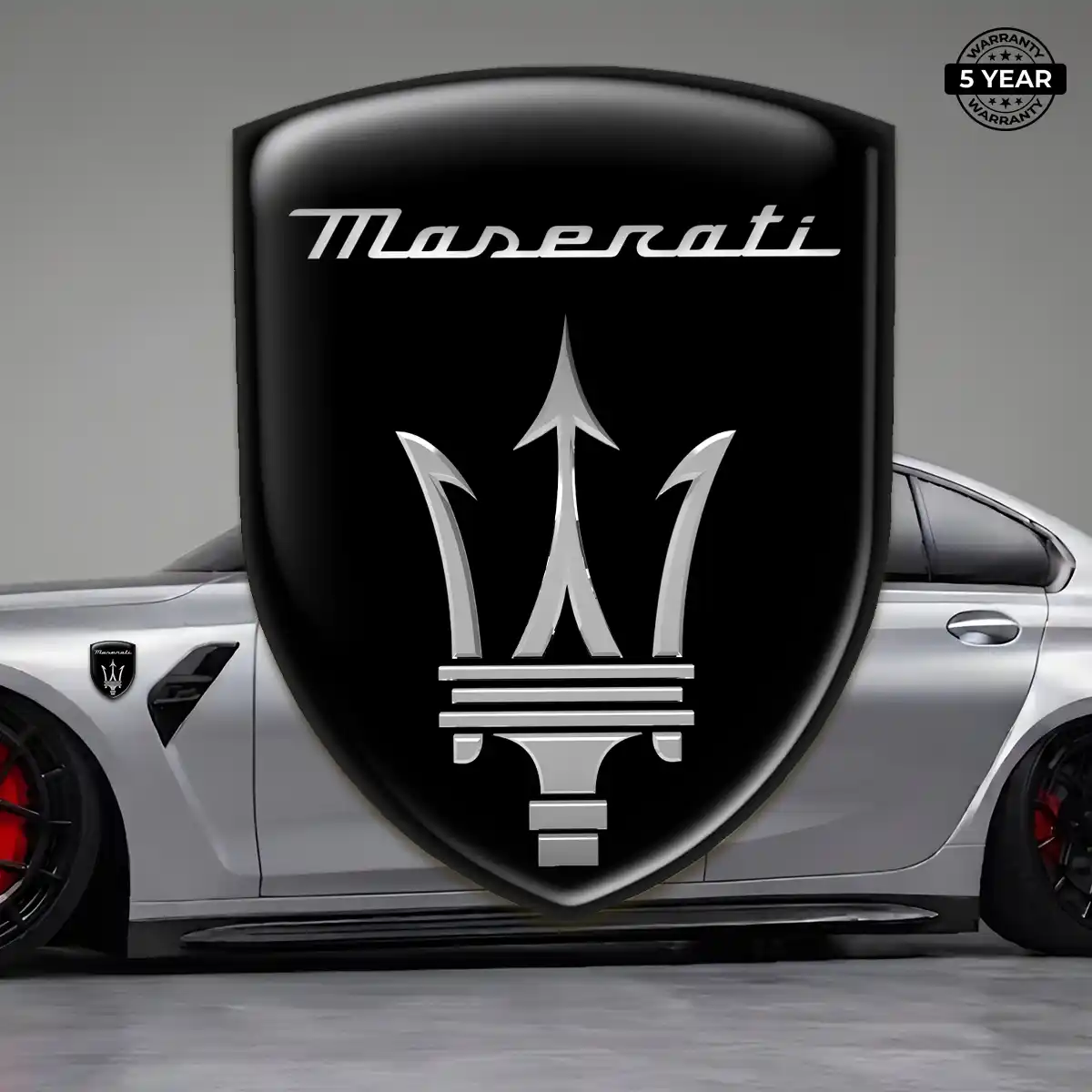 Maserati Car Emblem Sticker Sleek Style