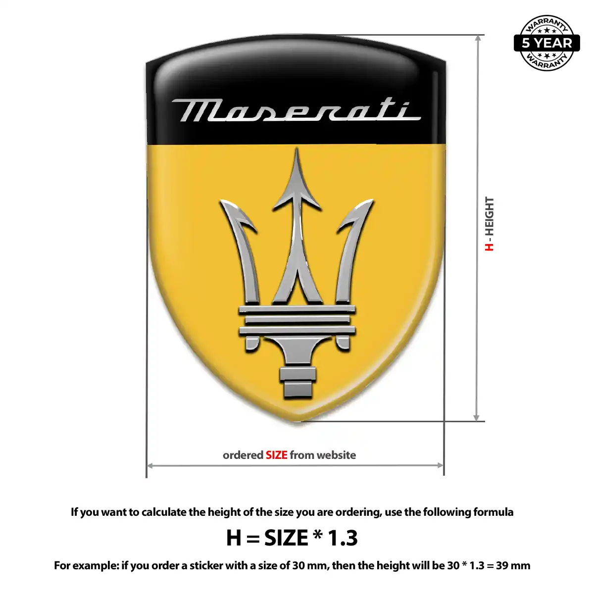 Maserati Car Logo Decal Sleek Style