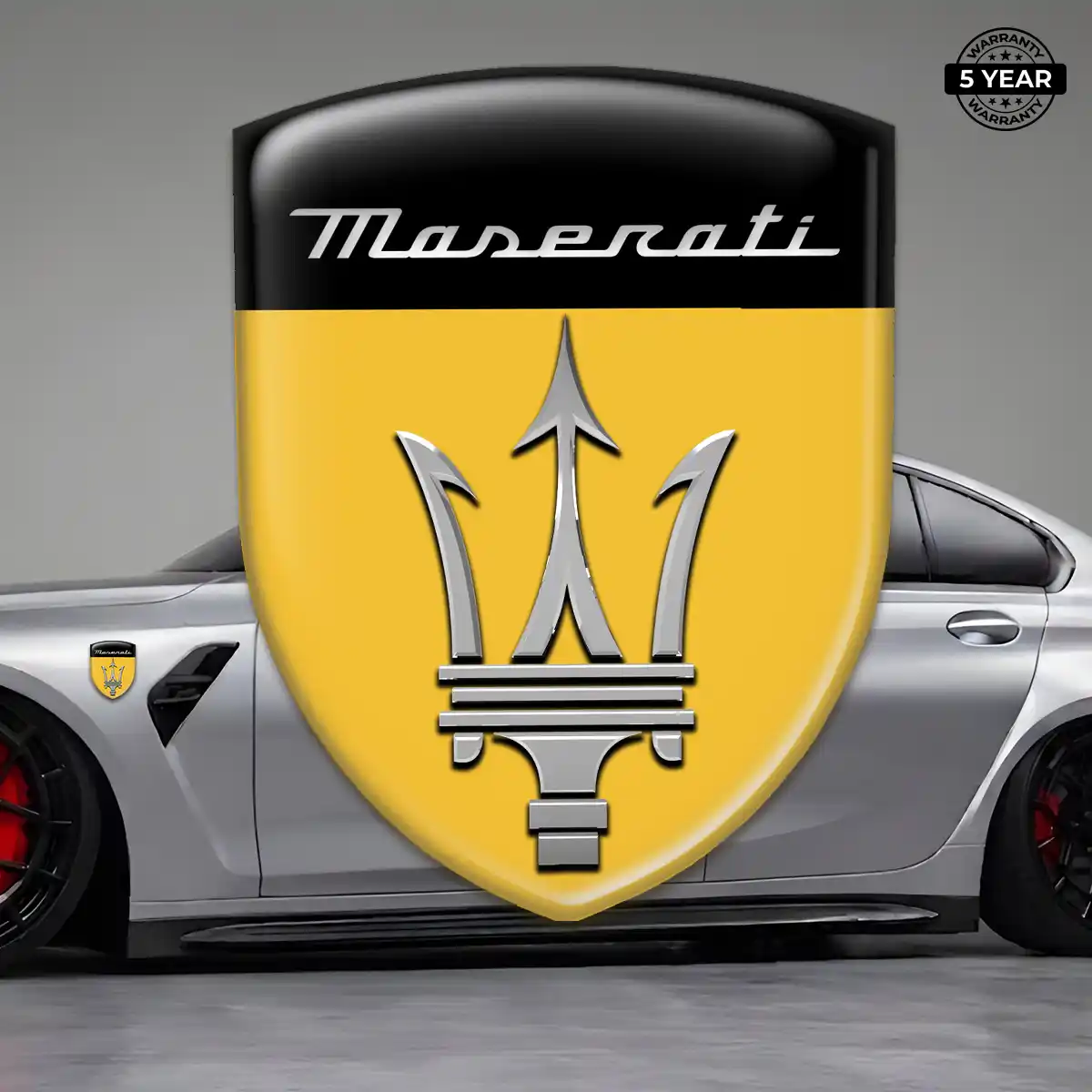 Maserati Car Logo Decal Sleek Style