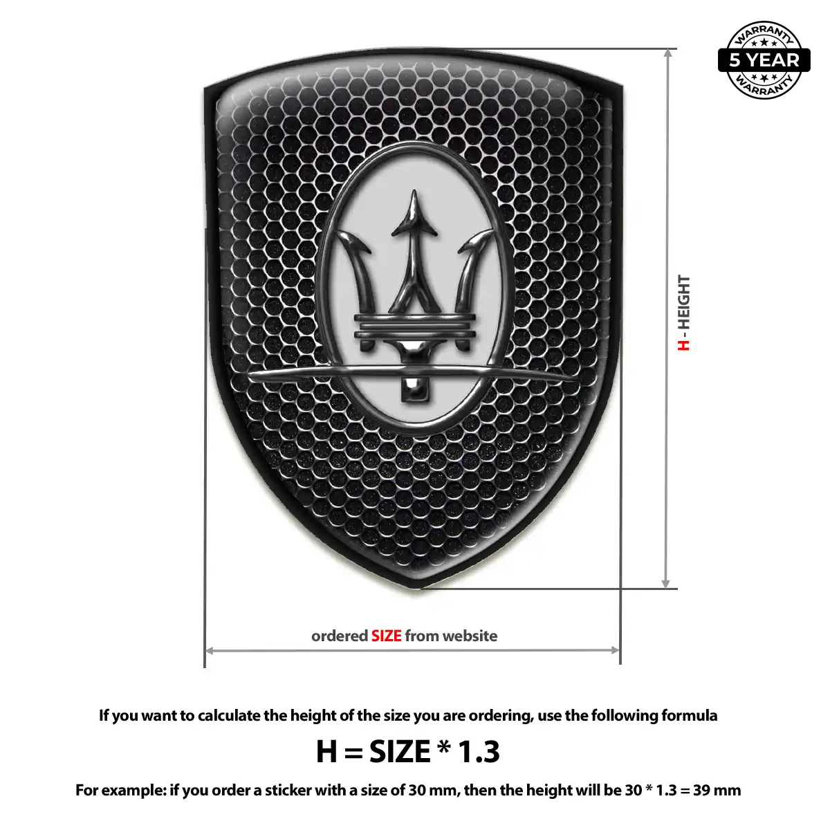 Maserati Car Logo Decal Superior Craft