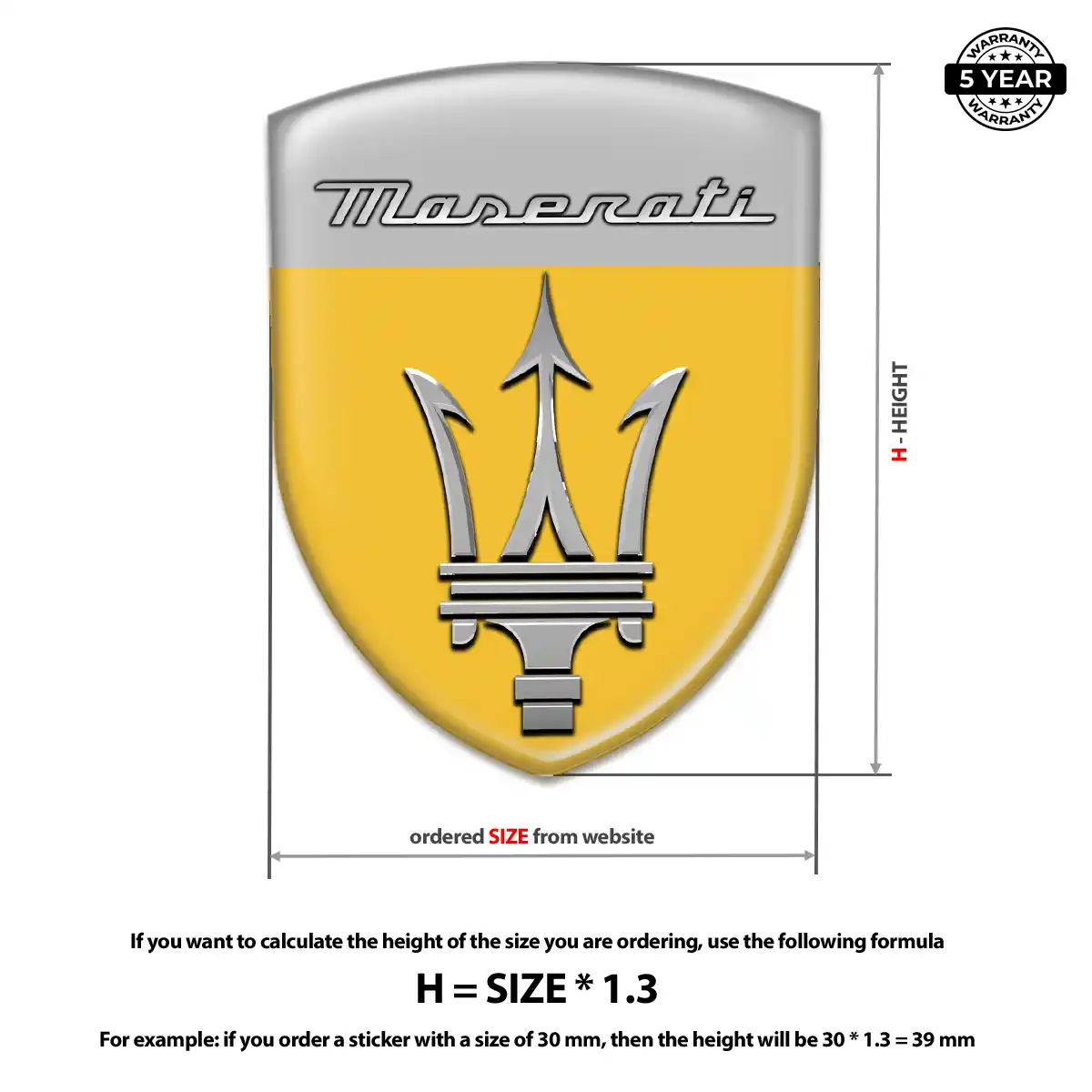 Maserati Crest Emblem Refined Design
