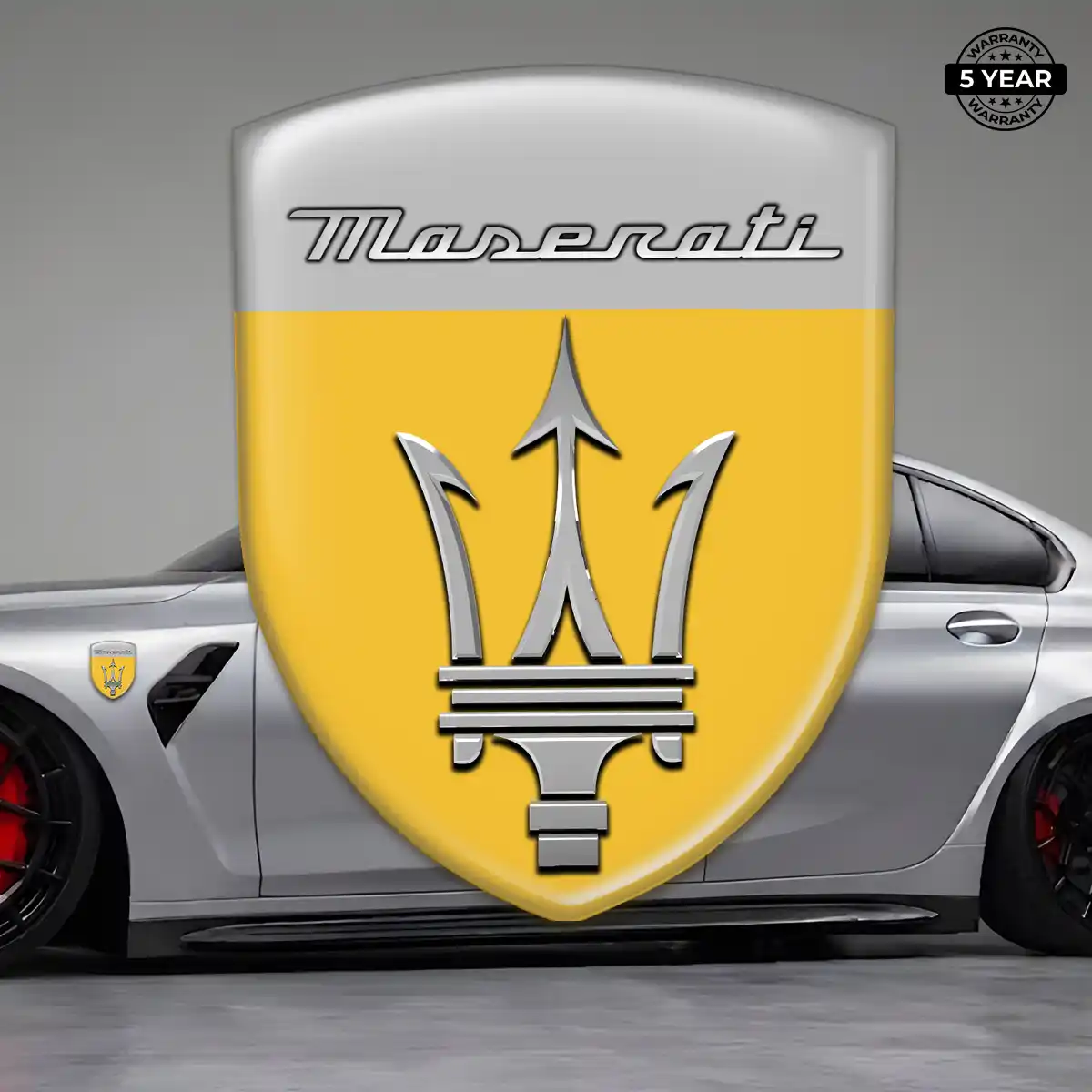Maserati Crest Emblem Refined Design