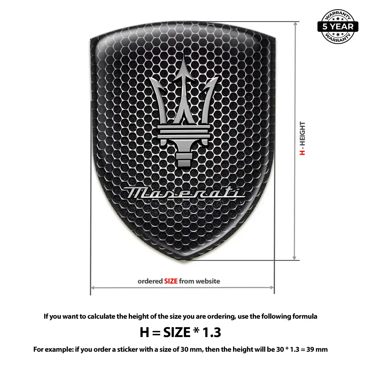 Maserati Crest Emblem Sleek Style