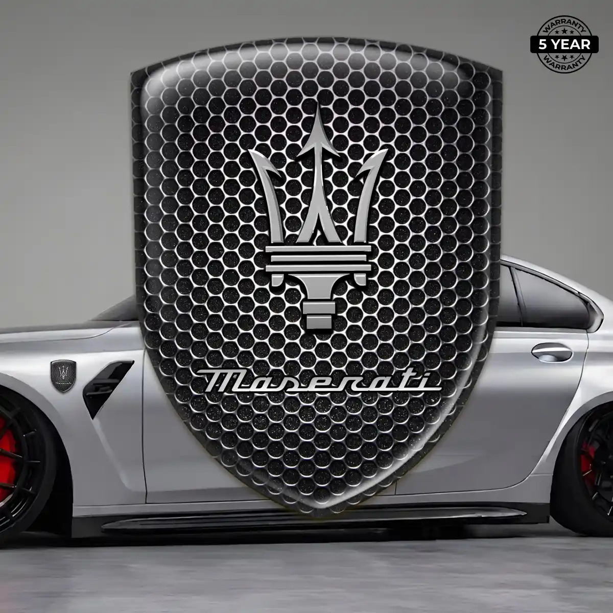 Maserati Crest Emblem Sleek Style