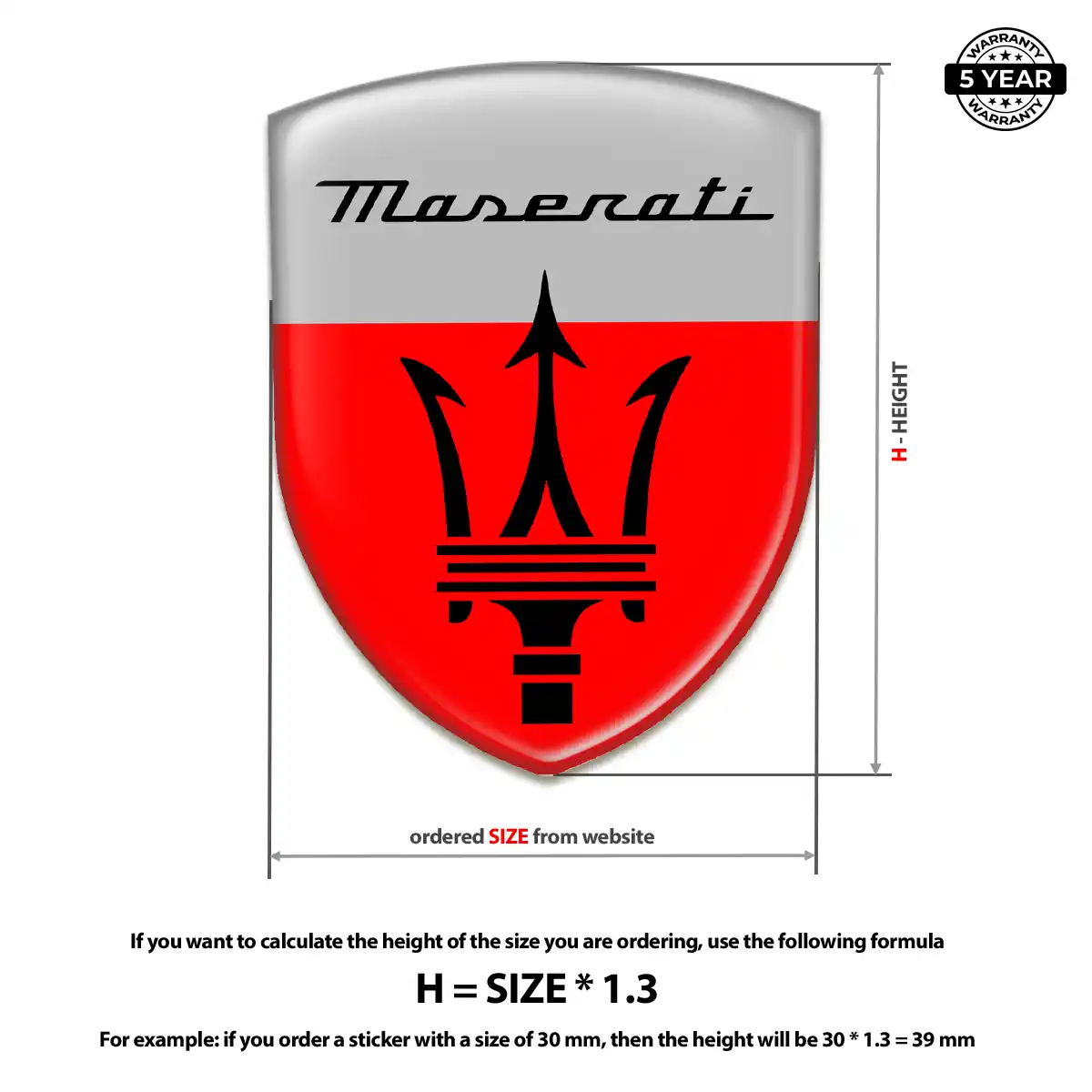 Maserati Crest Emblem Superior Craft