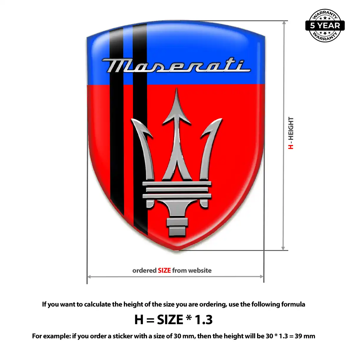 Maserati Crest Logo Emblem Prime Quality