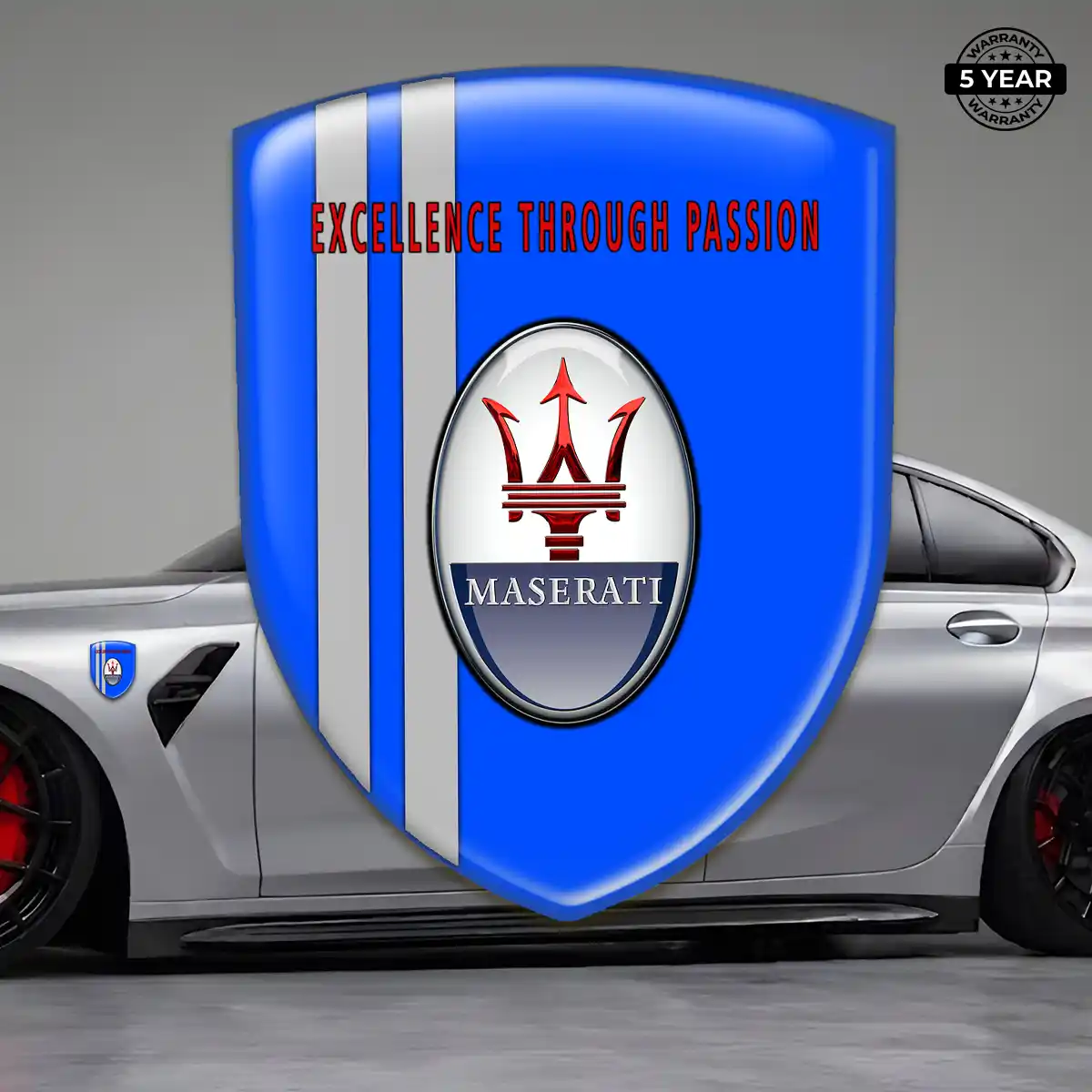 Maserati Crest Logo Emblem Refined Design