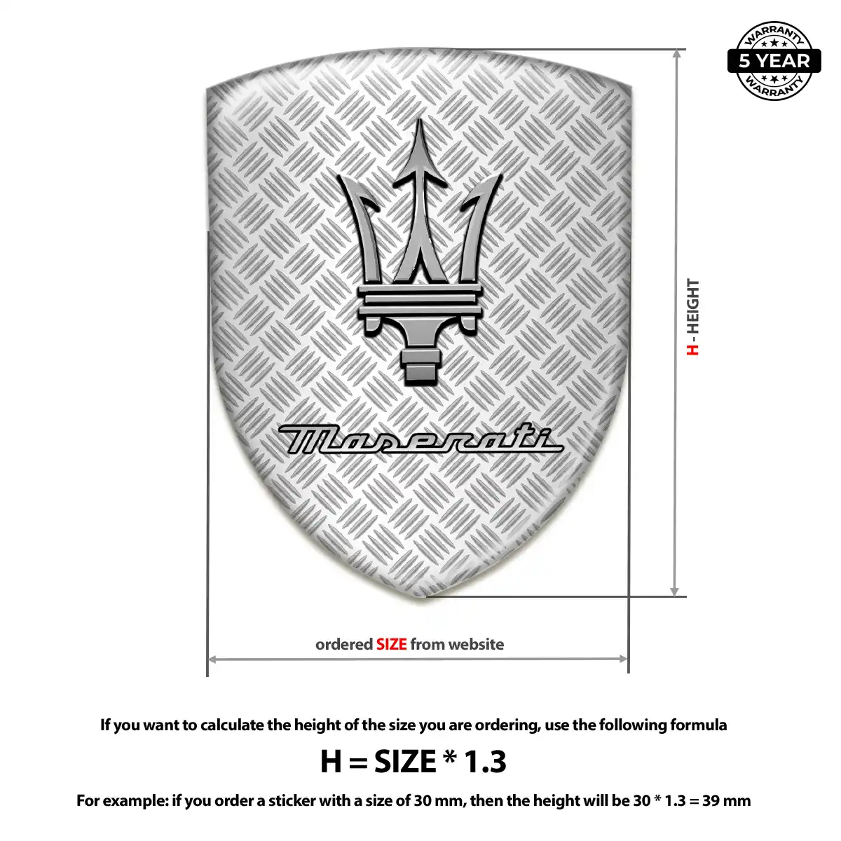 Maserati Crest Logo Emblem Superior Craft