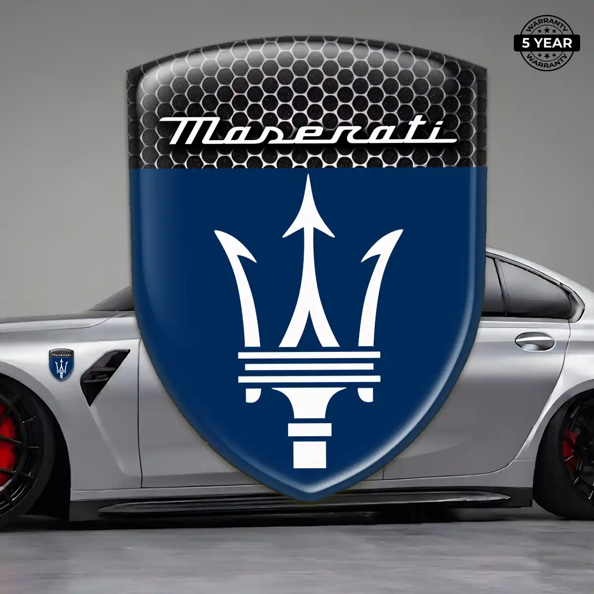 Maserati Domed Badge Elite Finish