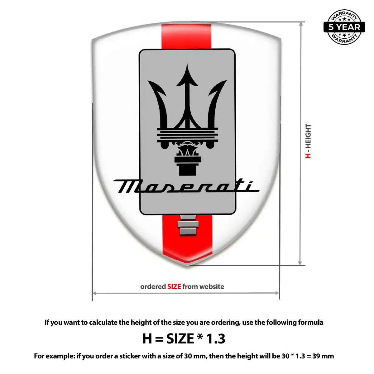 Maserati Domed Badge Refined Design