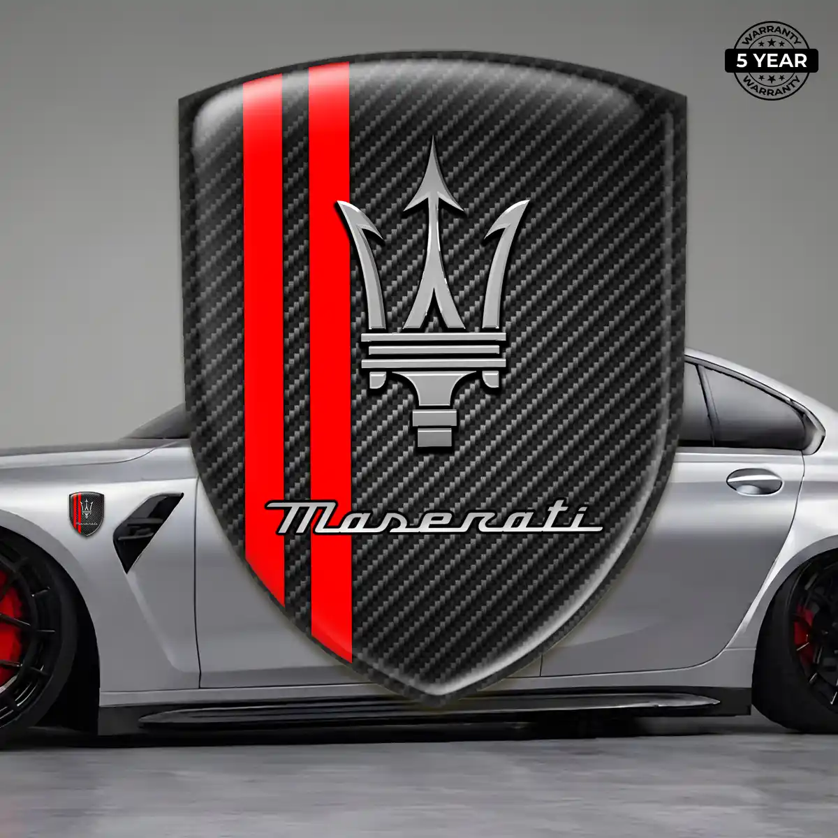 Maserati Domed Badge Sleek Style