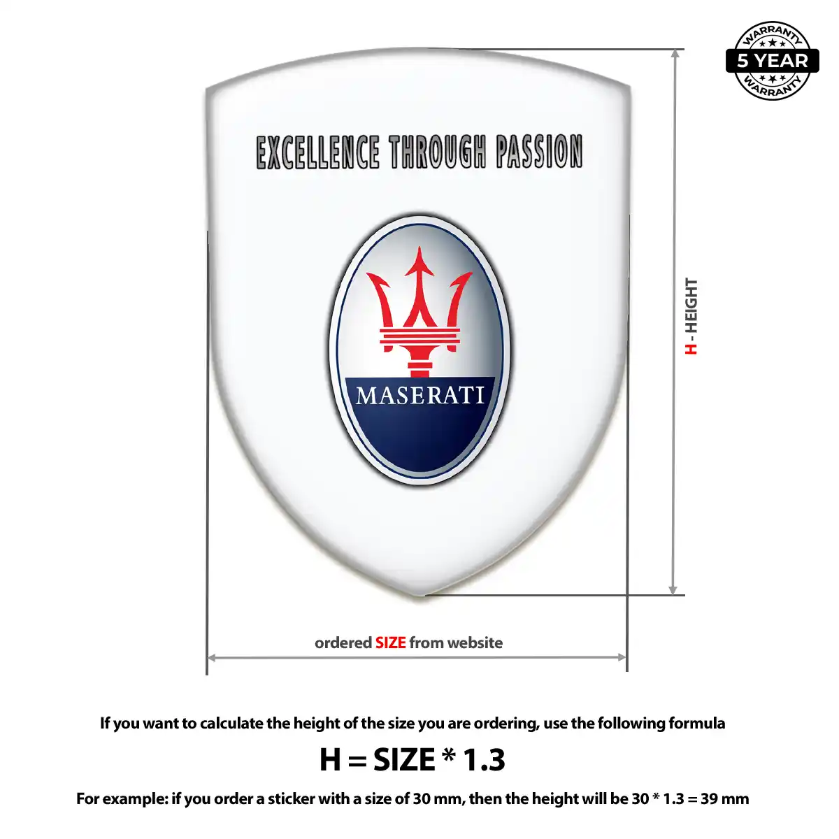 Maserati Domed Badge Superior Craft