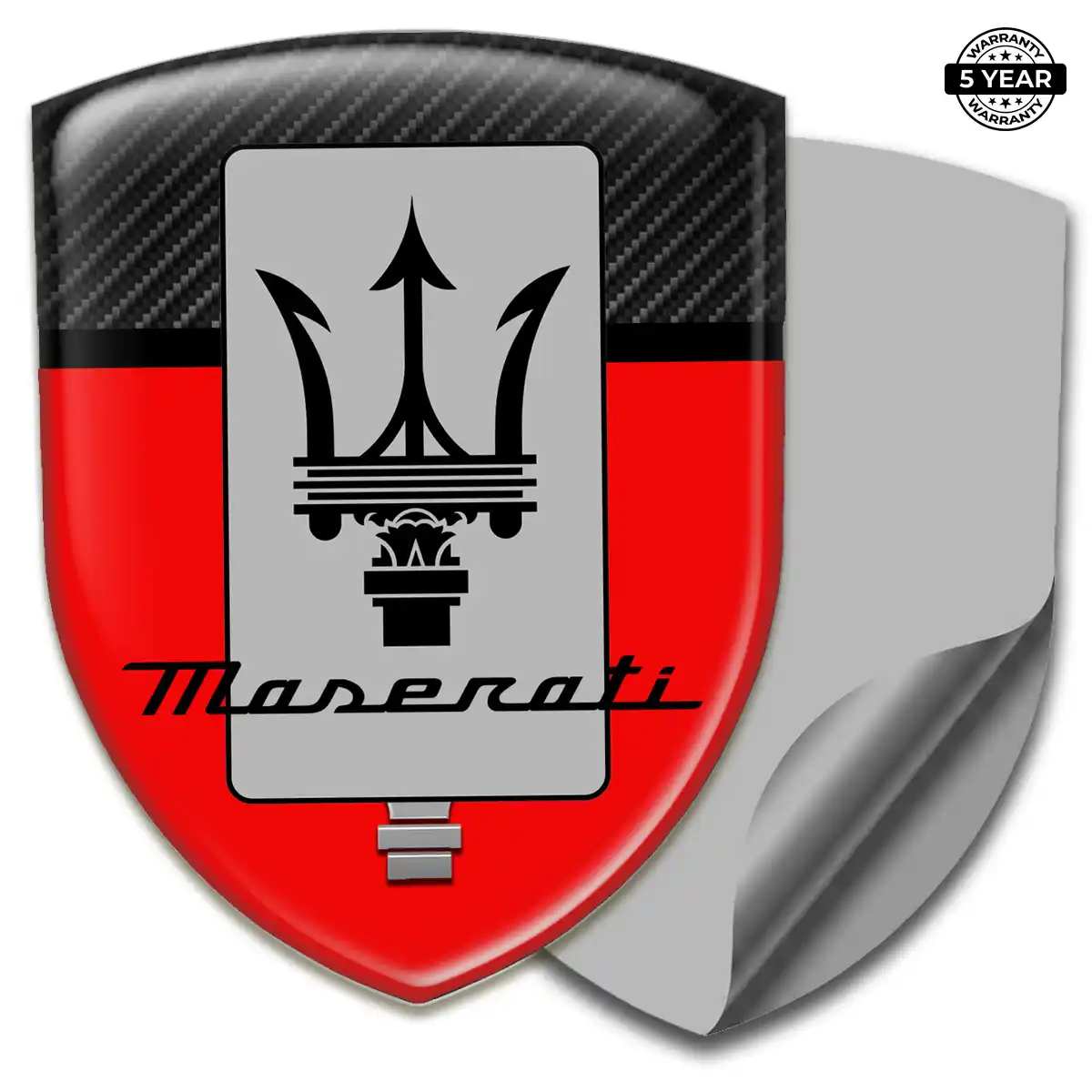 Maserati Domed Car Sticker Elite Finish