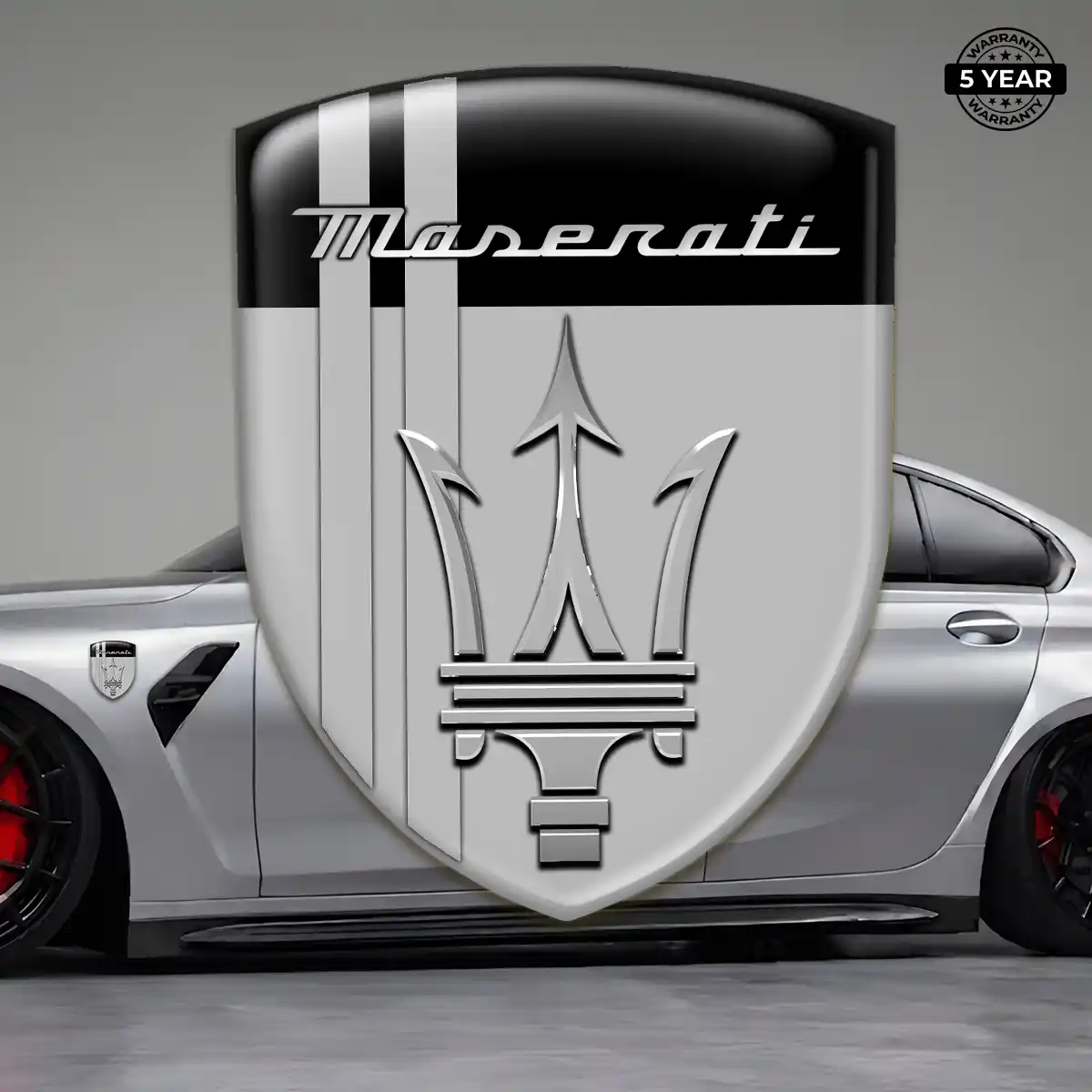 Maserati Domed Car Sticker Superior Craft