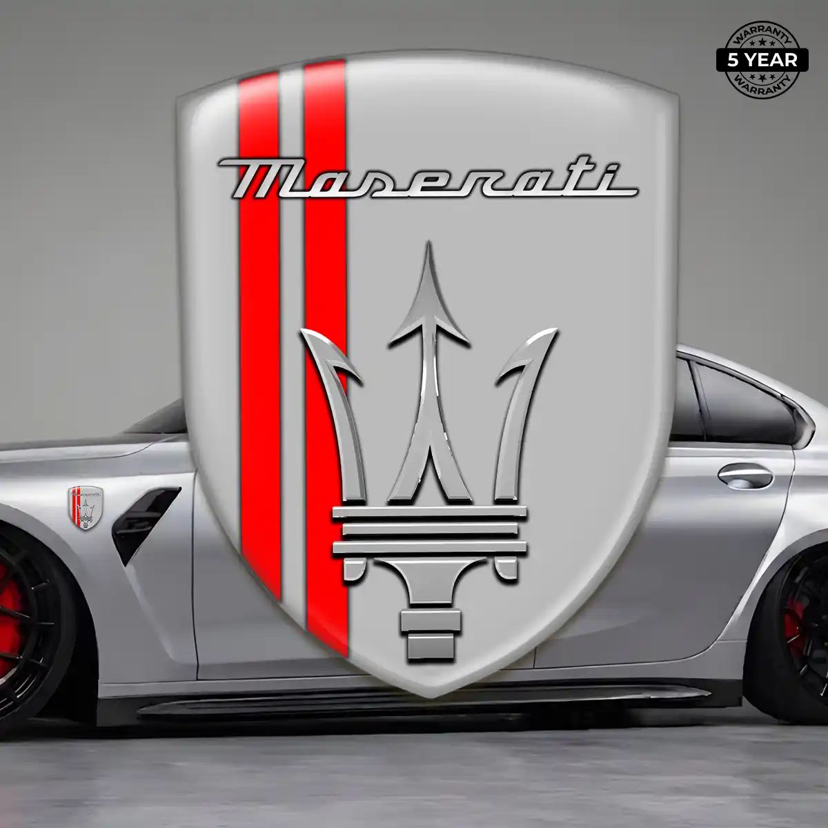 Maserati Domed Decal Elite Finish