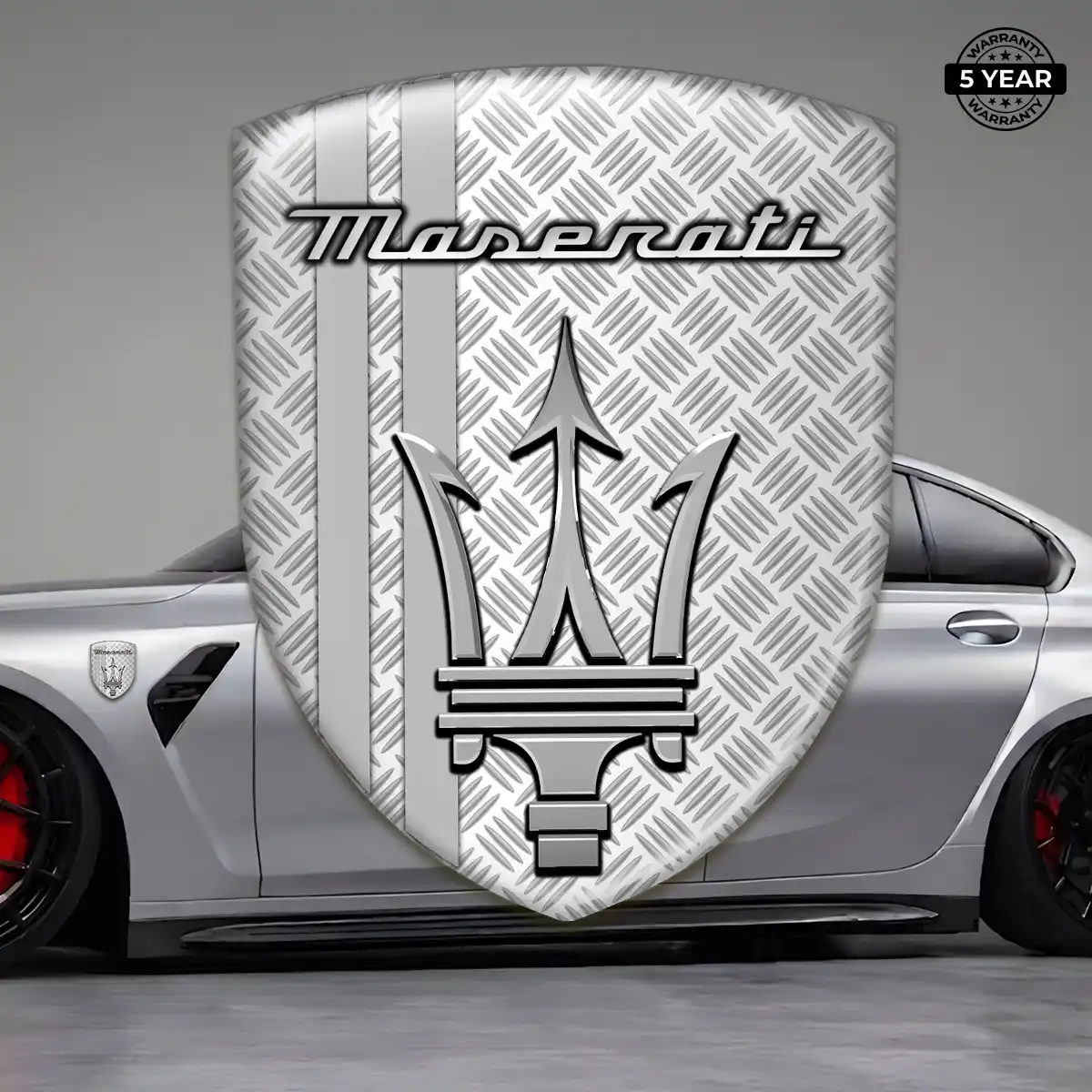 Maserati Domed Decal Refined Design