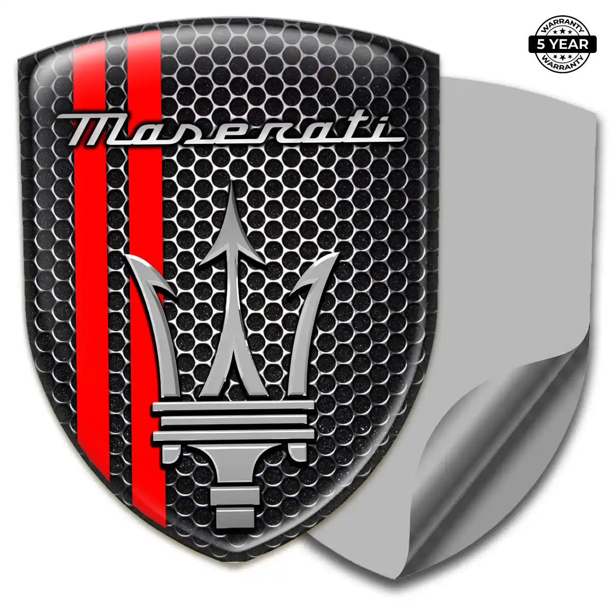Maserati Domed Decal Sleek Style