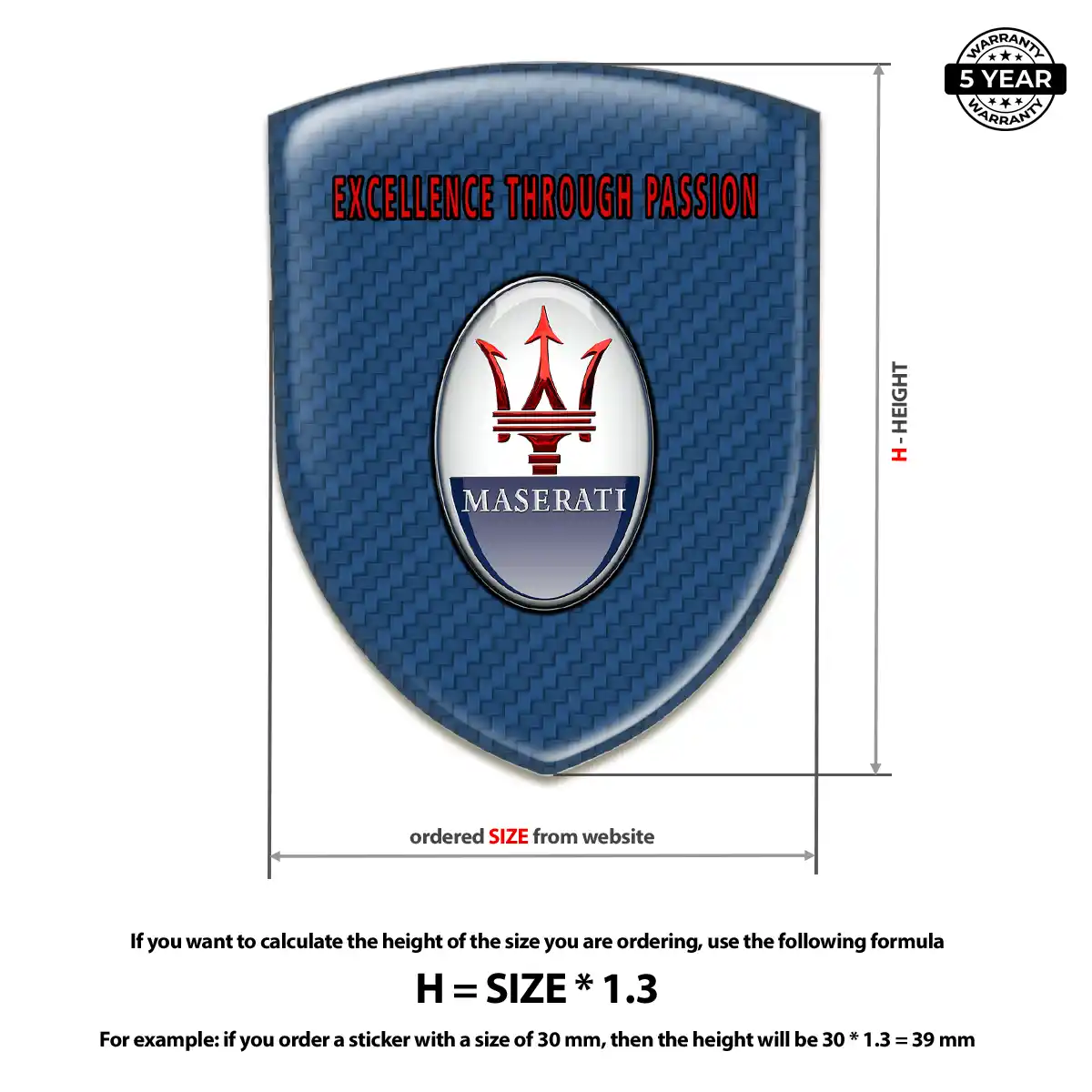 Maserati Domed Emblem Superior Craft