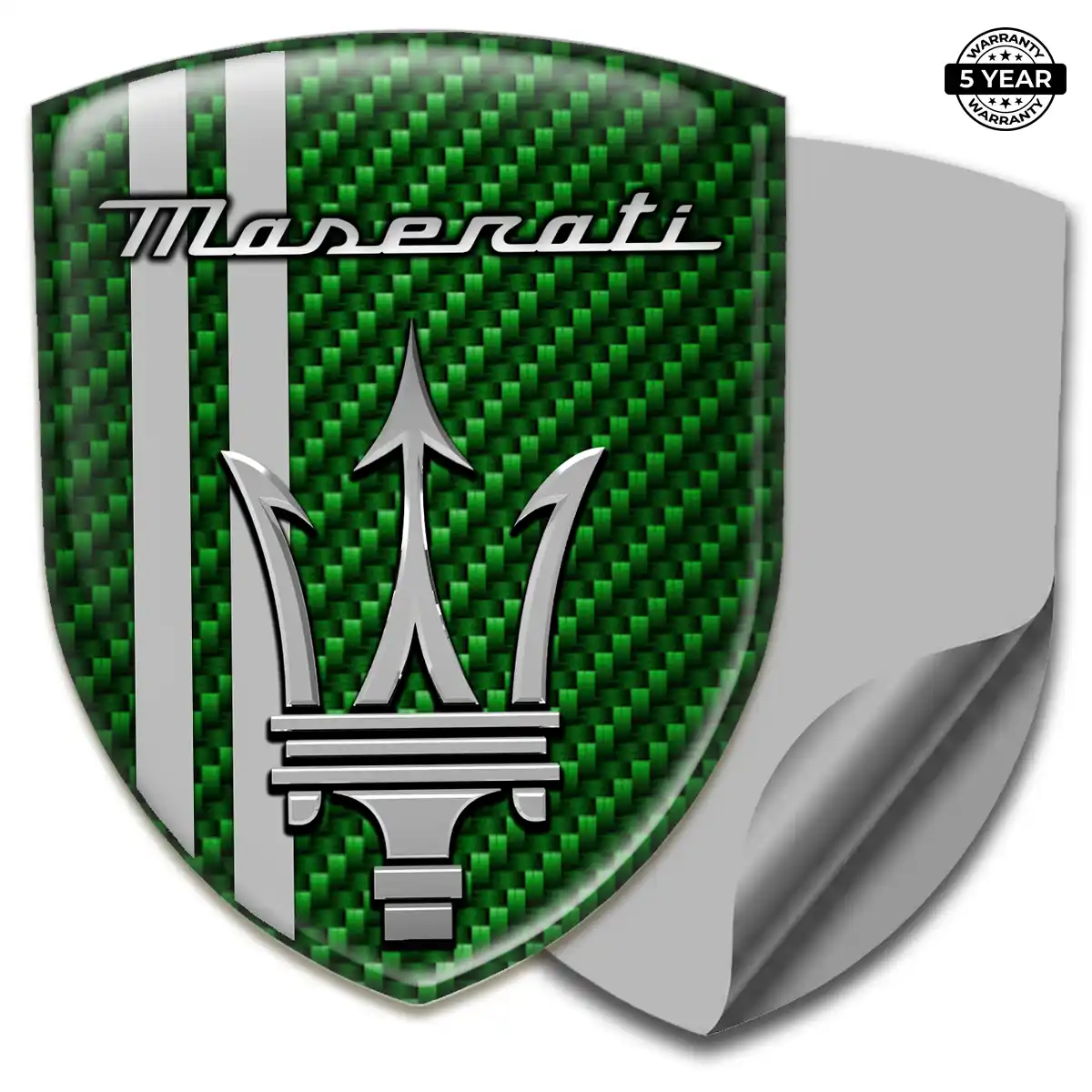 Maserati Domed Logo Decal Elite Finish