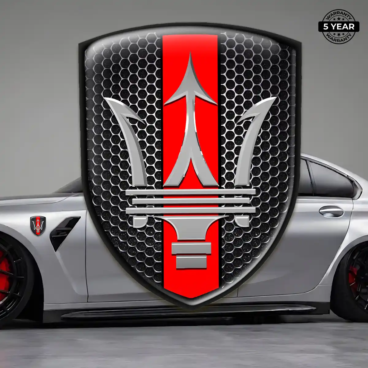 Maserati Domed Logo Decal Sleek Style