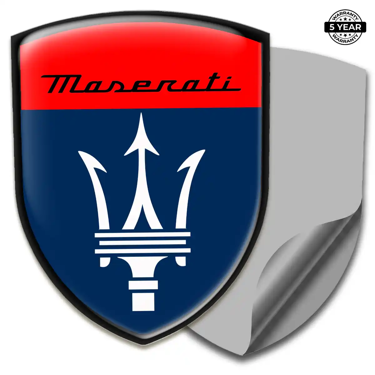 Maserati Domed Logo Sticker Elite Finish
