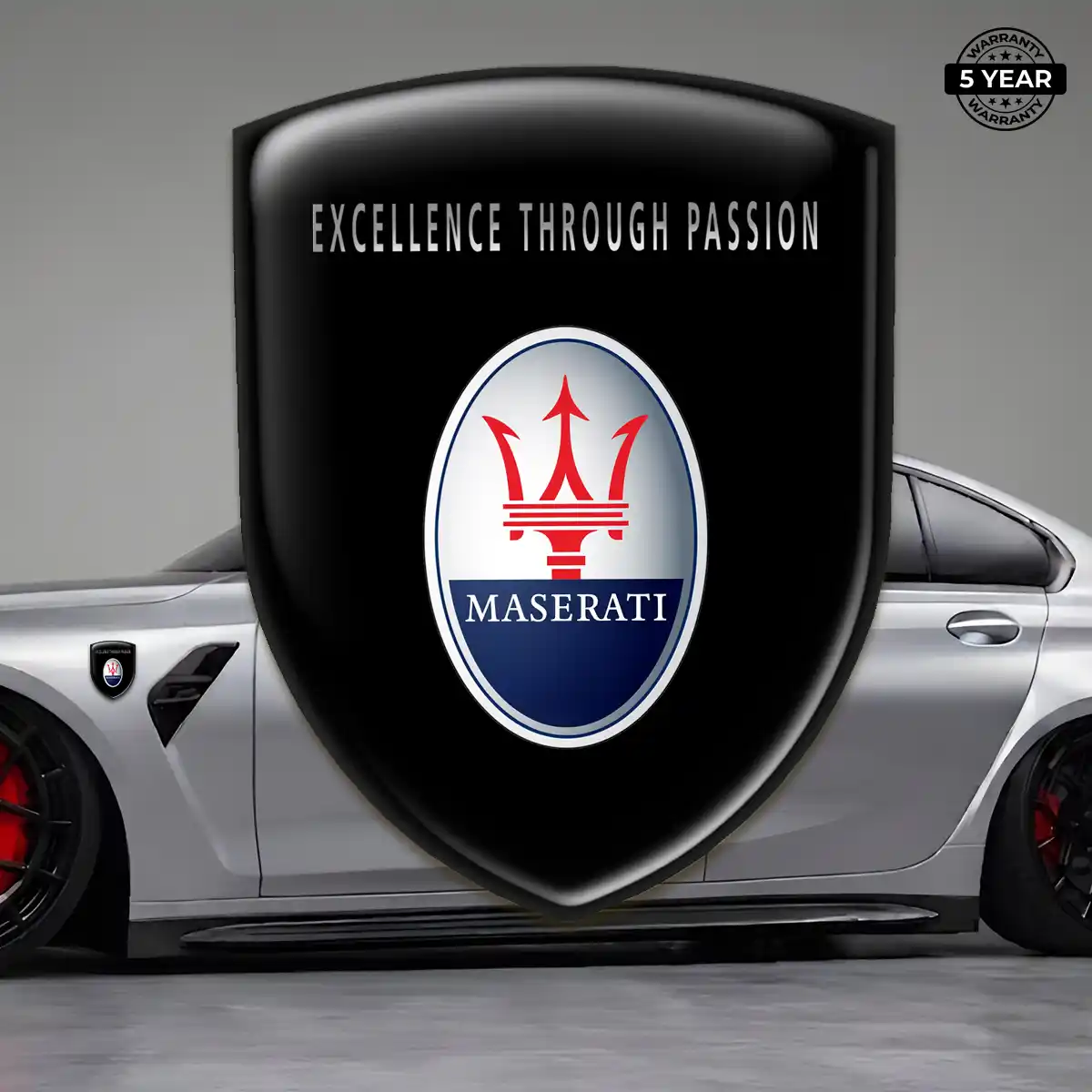 Maserati Domed Logo Sticker Superior Craft