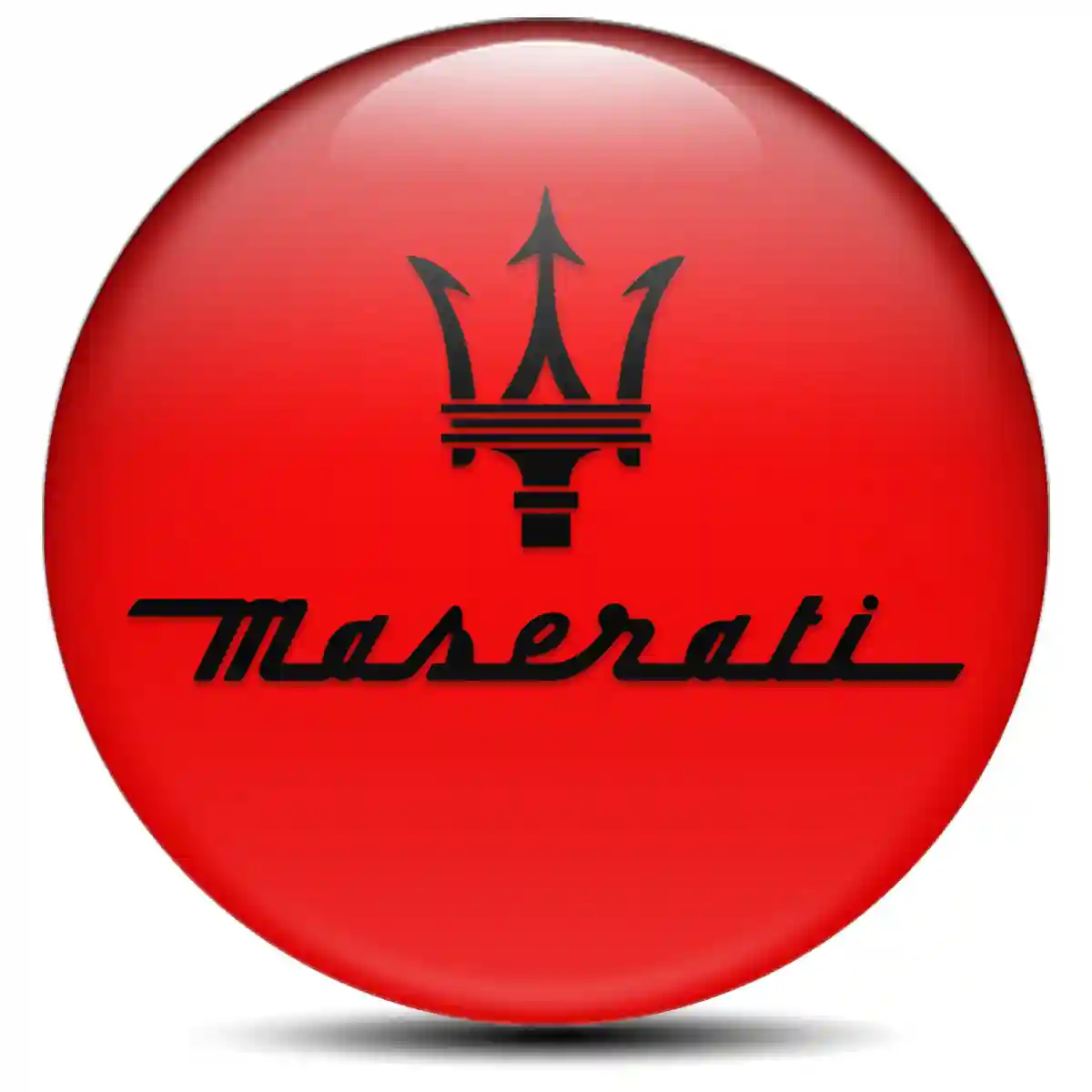 Maserati Domed Sticker Sleek Style