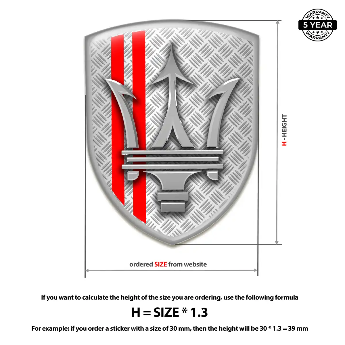 Maserati Emblem Badge Elite Finish