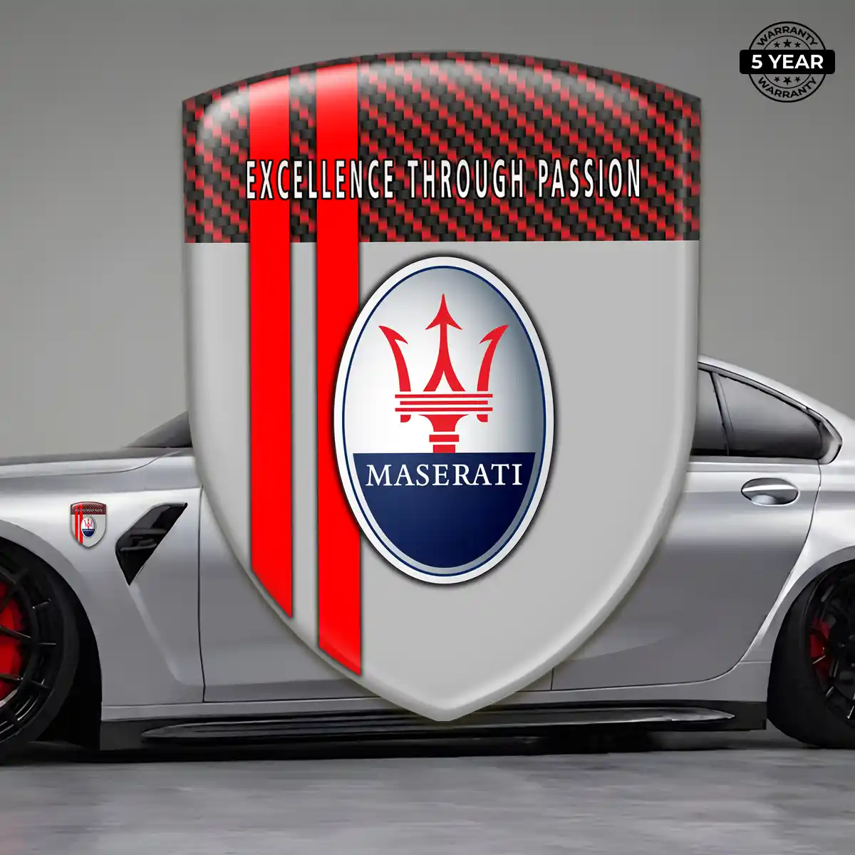Maserati Emblem Badge Logo Elite Finish