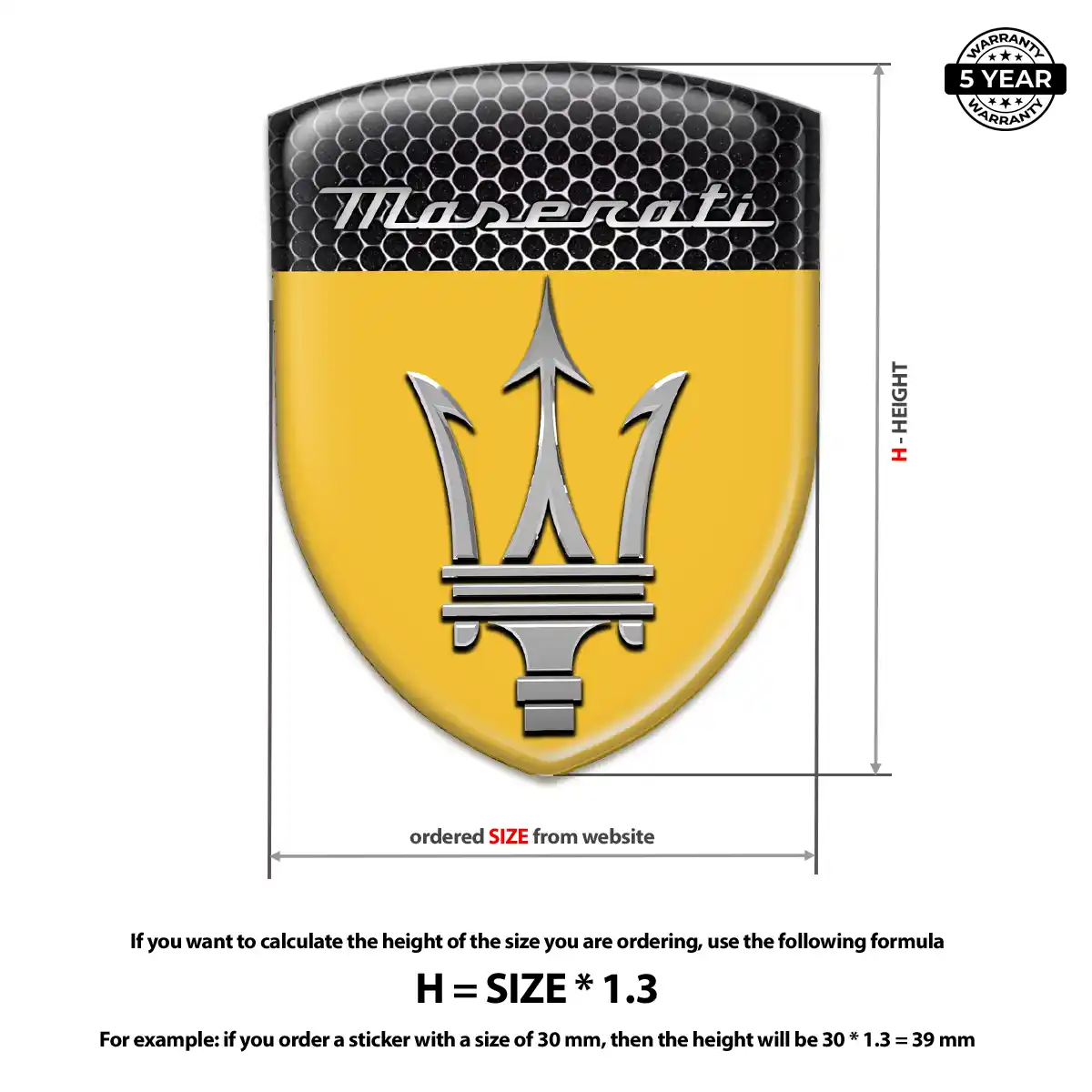 Maserati Emblem Badge Logo Refined Design