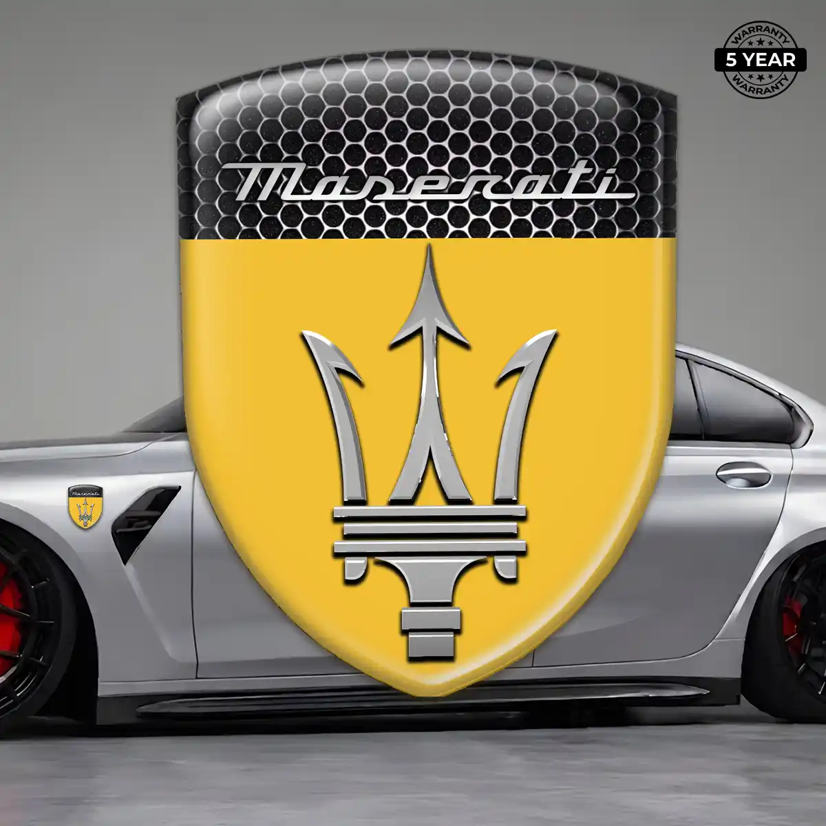 Maserati Emblem Badge Logo Refined Design